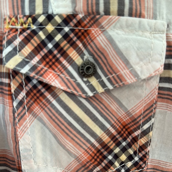 Harley-Davidson Red and Black Plaid Button-Up Shirt - Picture 3 of 9